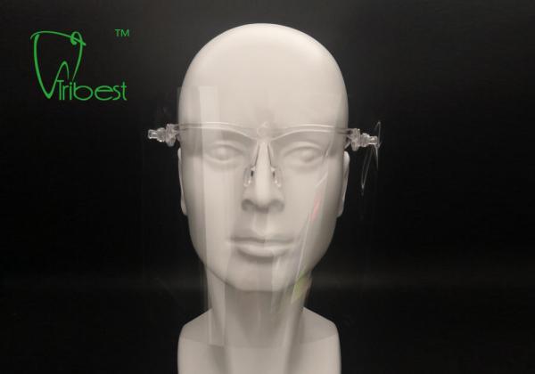 Full Transparent Dental Protective Wear , Clear Face Shield Visor With Frame