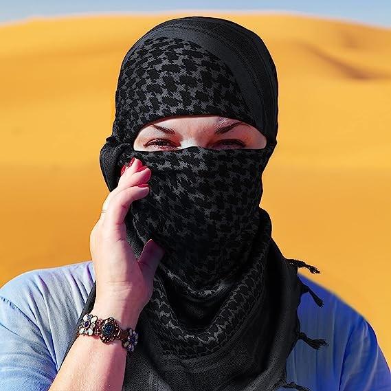Shemagh Tactical Desert ornaments Head Scarf Motorcycle Face Mask Biker Arab Wrap Summer Keffiyeh Cover Scarves