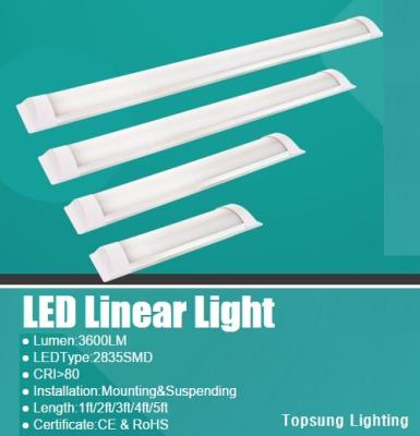 4ft 24*75*1200mm Cor ajustável luz moderna batten