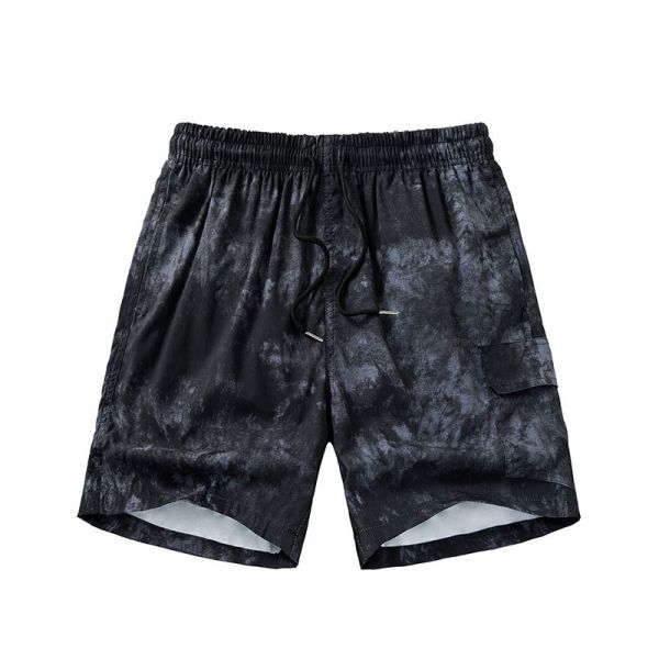 Men's thin breathable sports shorts printed casual beach pants