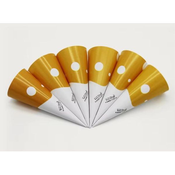 Summer Customized Logo Sleeving Cone Shaped Ice Cream Paper Holder for Food Packaging