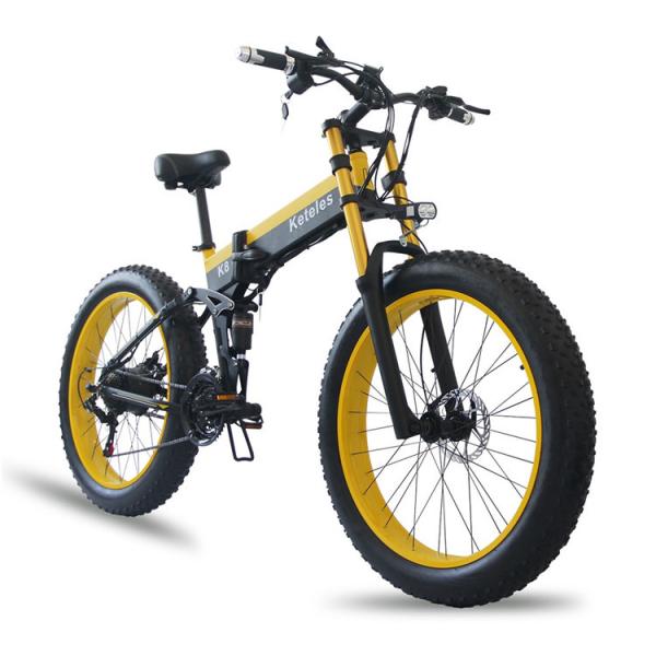 26X4.0 Fat Tire Folding Electric Bike , K8 Fat Wheel Electric Bike KETELES