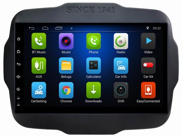 Ouchuangbo car audio media kit android 8.1 for Jeep Renegade 2016 support USB SWC wifi gps navi dual zone