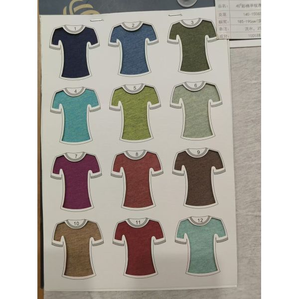 Breathable And Pure Cotton Striped Knit Fabric For T-Shirt
