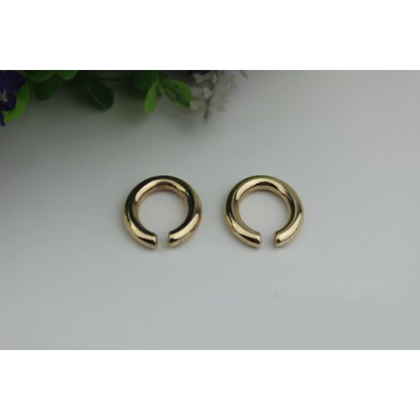 New Style Small Open Oval Shape Gold Zinc Alloy Metal Buckle Rings Manufacturing