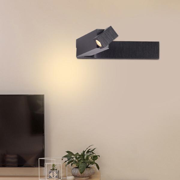 3w Led Wall Lamp Aluminum Adjustable Angle Warm White For Bedroom Corridor