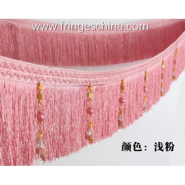 Handmade fashionable chain beads lace tassels fringes for curtain/sofa/pillow/stage decoration