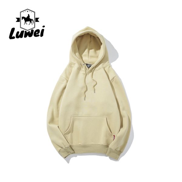 Streetwear Knitted Blank Custom Logo Cotton Black 320g Fitted Gym Over Size Pullover Tracksuit Mans Hoodies