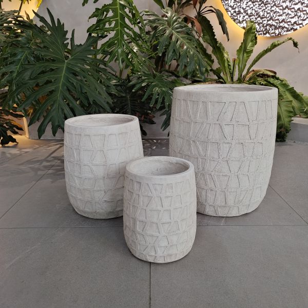 Planta de arcilla de fibra redonda para uso interior y exterior