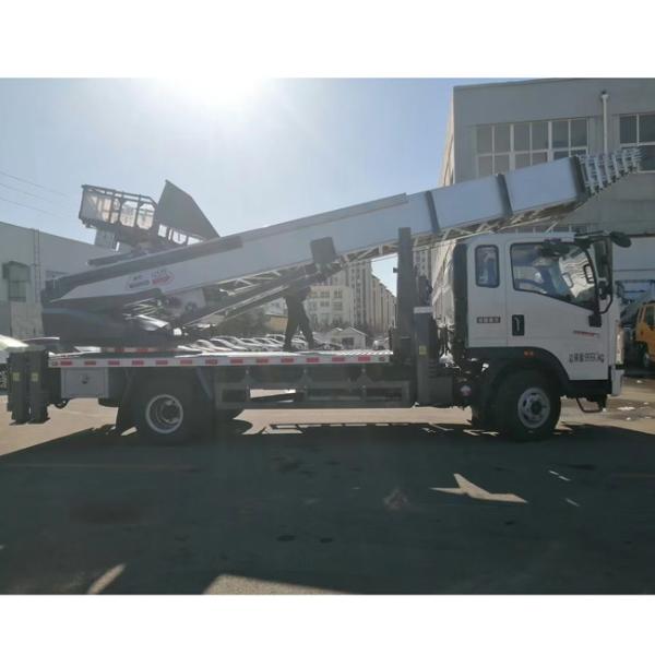 Customized New Type HOWO 45Meters  51 Meters Ladder Aerial Platform Truck With 6 Hydraulic Leg Remote Control Systern
