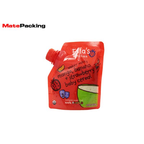 100% Security Food Grade Spout Pouch Custom Logo Printing Organic Baby Food Pouches