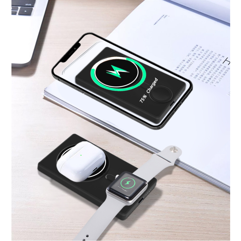 High Quality Magnetic Wireless Fast Charging Portable Power Bank Slim Wireless Magnetic Power Bank
