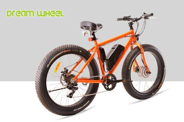 32km/H Electric Beach Cruiser Bikes , 4 Inch Fat Tire Beach Snow Electric Bike