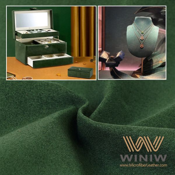 Non-Toxic Eco Suede Artificial Leather For Display Stands