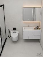 Timeless White Stainless Steel Wall-Mounted Bathroom Vanity With Mirror Cabinet
