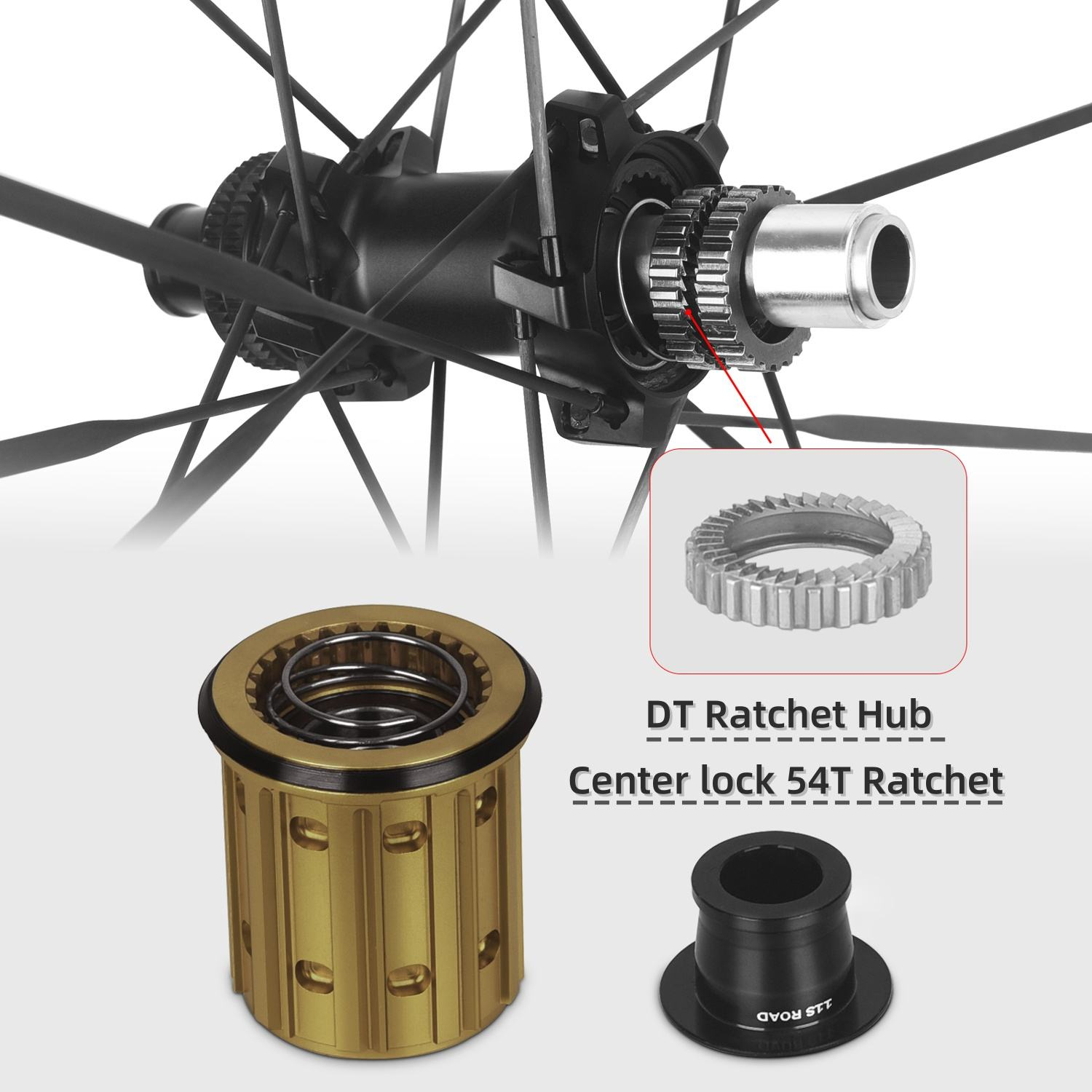 RUJIXU 700c Ultra léger 38mm Carbon Wheelset 36T Ratchet Clincher V frein 20 trous Roues sans tube Roues de vélo