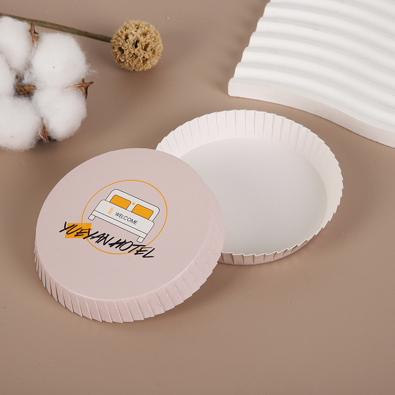 Customized Flexographic Printing 230 GSM 8.5 Cm Kraft Paper Cup Lid for Hotel Club Salon
