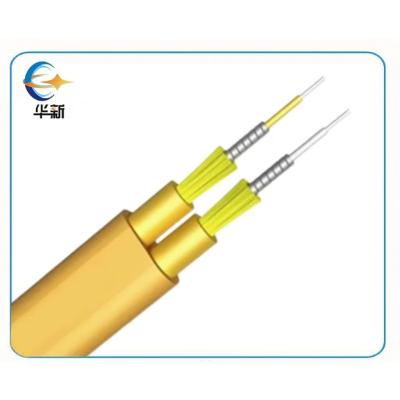 GJFJBV Flat Fiber Optic Cable Double Protection Armor Layer Aramid Yarns Single Mode