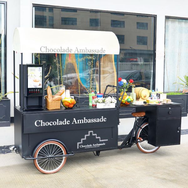 Chinese Ice Cream Mobile Cheap Price Street Crepe Fast Food Cart Tricycle Mobile Food Truck