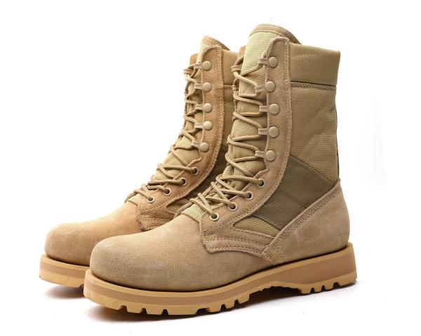 Chaussures de sécurité tactiques en cuir suède haut haut chaussures de travail en laine doublée pour la chaleur
