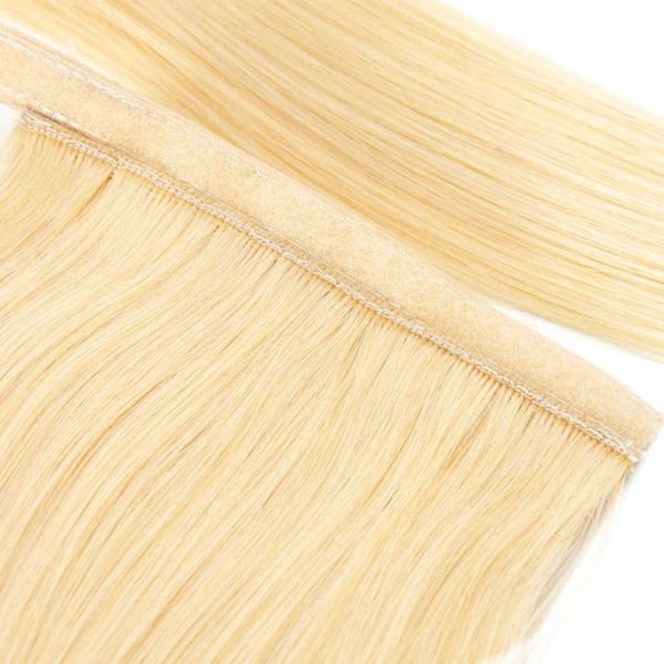 US Customized Human Hair Ponytail Long Straight Hair Piece with Wrap Around Design