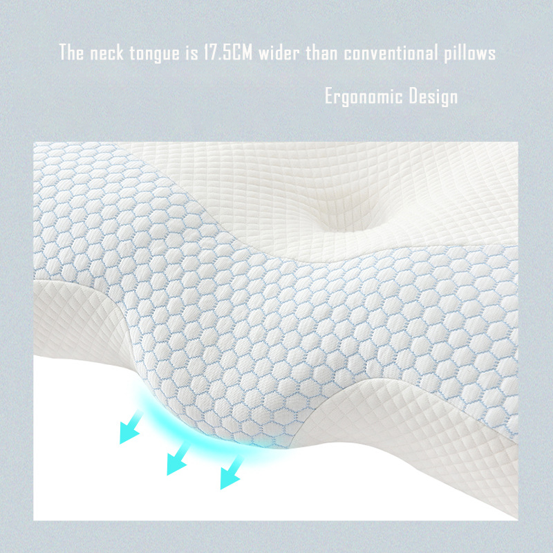 Tencel Outer Cover Memory Foam Neck Pillow for Pain Relief and Orthopedic Support