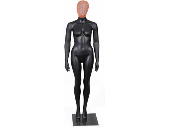 Black Female Fiberglass Clothing Dummy Mannequin Full Body With Rose Iron Wire Head