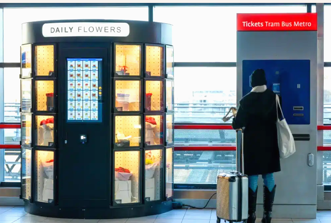 Daily Flower Vending Machine For Fresh Flowers Bouquets