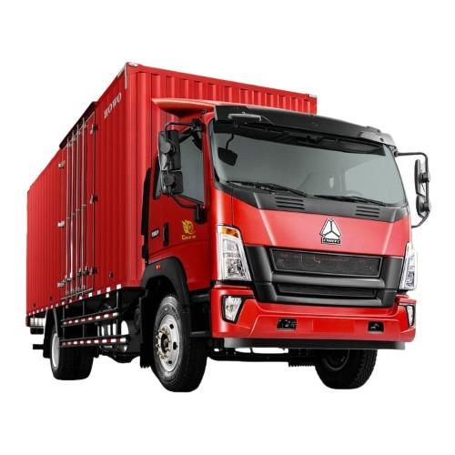 Light Duty Sinotruk Howo 4x2 6 Wheel Box Cargo Truck 140HP  Lorry Truck With 18cbm 20cbm Loading Capcity