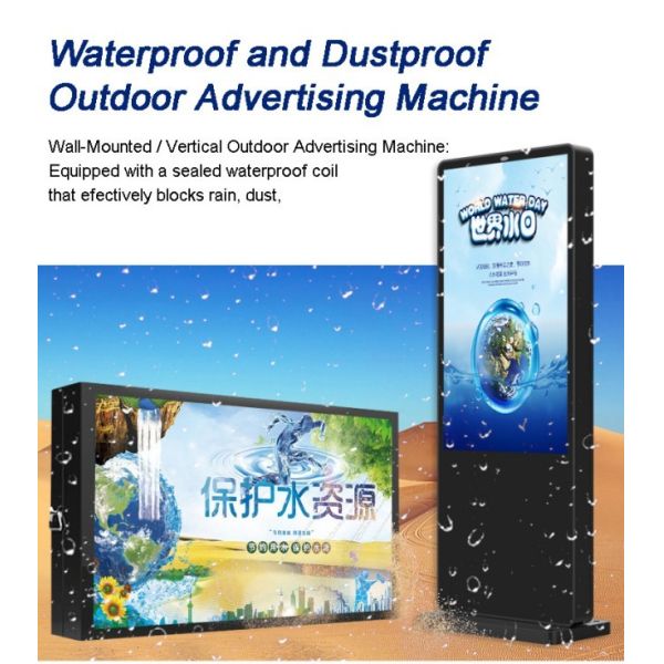 55 Inch LCD Touch Screen Panel Advertising Player with Aluminum Alloy Frame and Dual OS Operating System Option