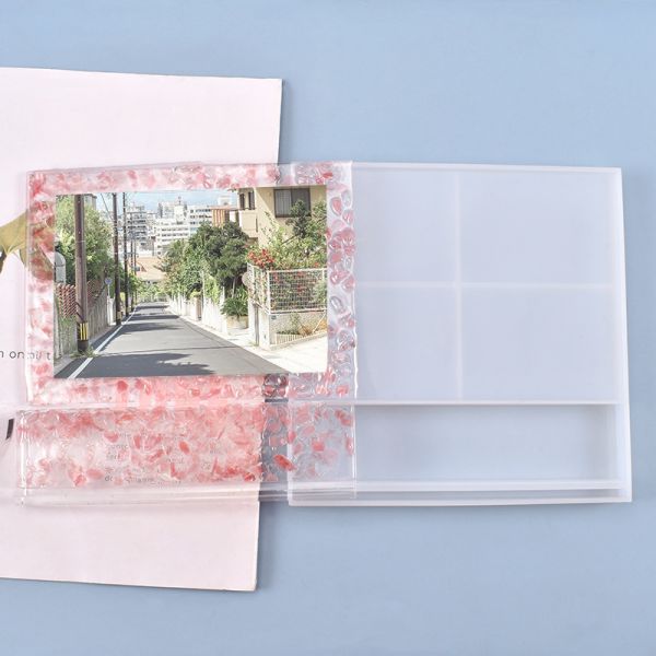 DIY Crystal Resin Mold Large Square Frame Display Stand Silicone Mold Wholesale Stock