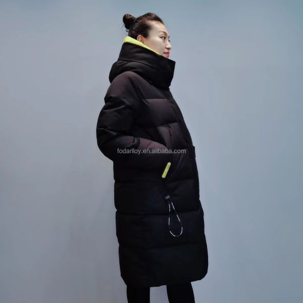 FODARLLOY F23141 Ladies Warm Hooded Cotton-padded Clothes Women Slim Long Winter Jackets Women Coats