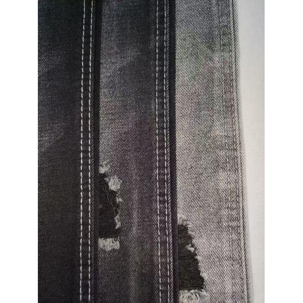 13OZ Heavy Weight Super-Soft Cotton Polyester BLACK/BLACK Denim Fabric  For Jeans