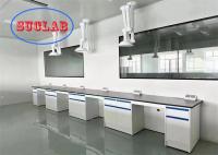 All Steel Lab Workbench Hong Kong with DTC Rail Reagent Racks and Adjustable Glass Shelves