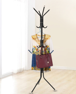 Round Tube 10kg Steel Clothes Hanger , Three Tier Steel Pipe Clothes Rack