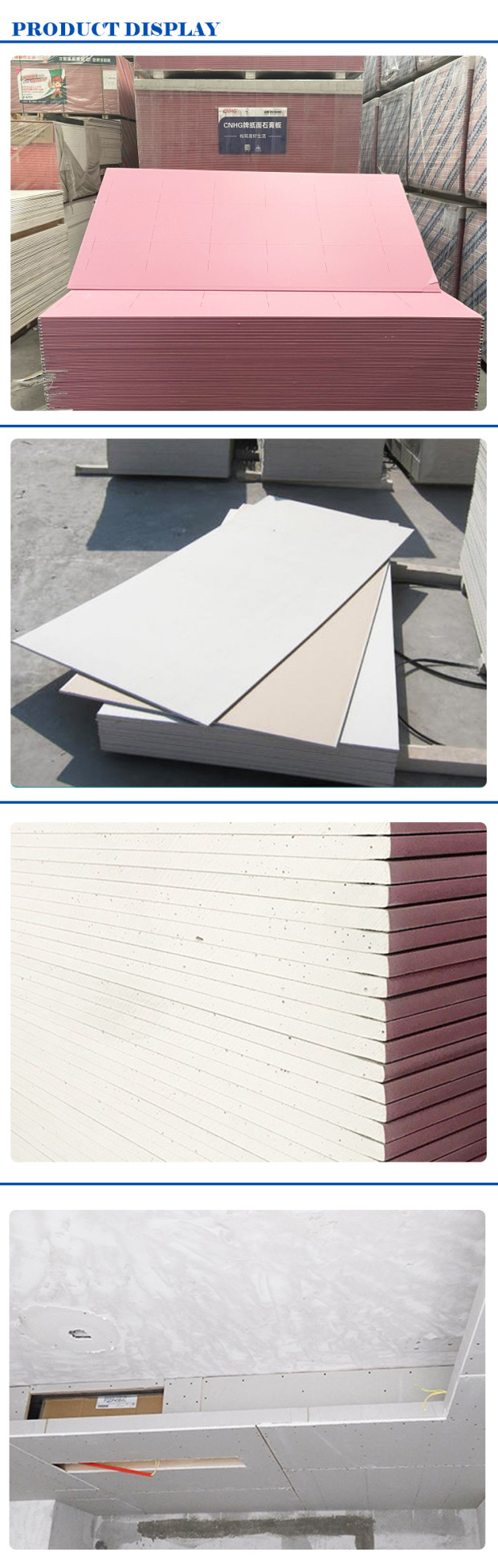 Заказ 12 мм огнестойкая гипсовая доска для панелей на сухих стенах в розовом цвете