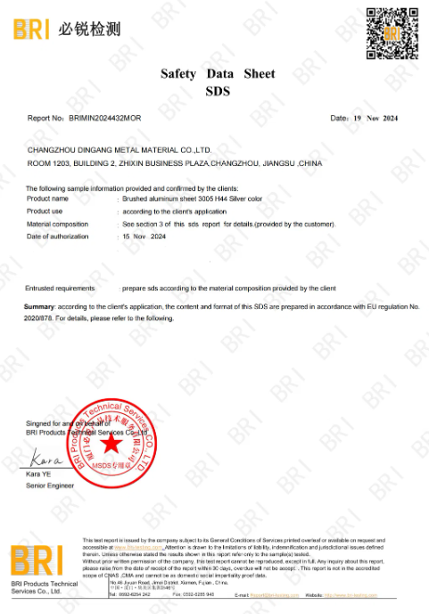 A8011 0,6 mm/1250 mm Feuille d'aluminium de couleur pratique et durable pour emballage flexible