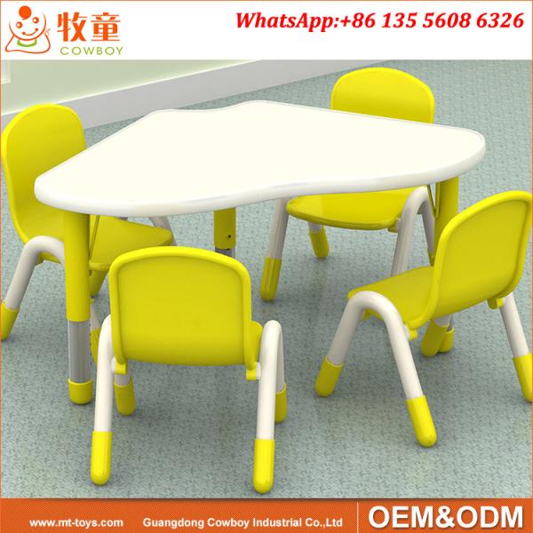 MDF Material Flower Shape Kindergarten Preschool Furniture Children Tables for Pre school