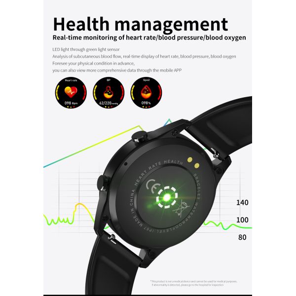 Metal Body 5.0 Bluetooth Calling Smartwatch HS6620D Sport Smart Band Ip67