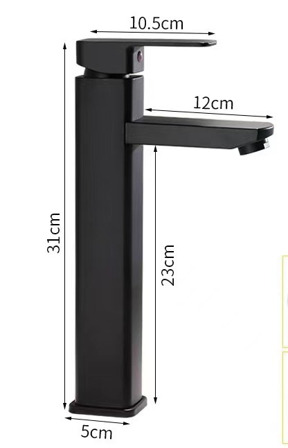 Кран раковины гостиницы Faucet Bathroom нержавеющей стали держателя 304 палубы квадратный