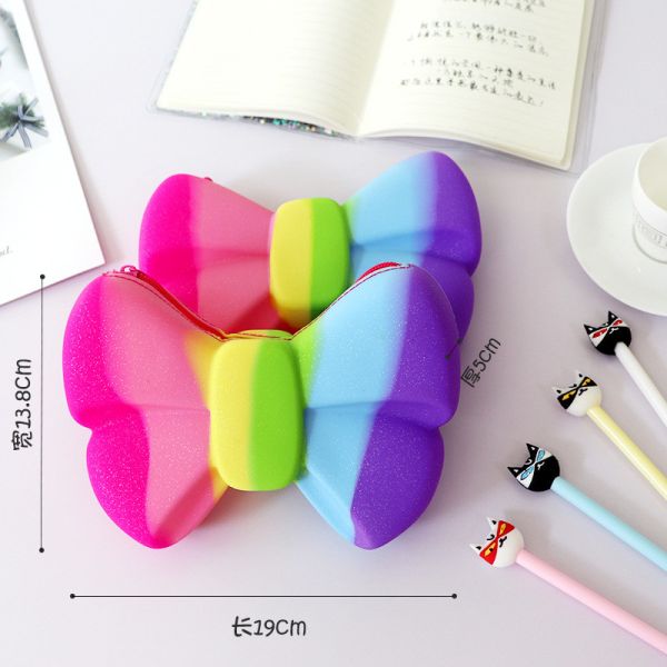 Настраиваемый без BPA Силиконовый карандаш Чехло карандаш Сумка для ребенка День рождения Рождественский подарок Макияжный пакет Кроссбоди плечевой пакет