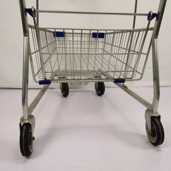 Корзина супермаркета цинка вагонетки корзины для товаров двойного слоя покрытая порошком