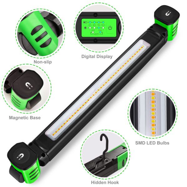 2500 Lumens Magnetic LED Inspection Light for Car Maintenance and Emergency Situations
