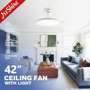 Ultra-fina Smart Led Ceiling Fan Light 3 cores LED Light Branco Moderno