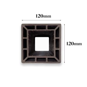 120*120mm WPC Outdoor Wall Panels Upright Column Hollow Waterproof Fence Post Partition