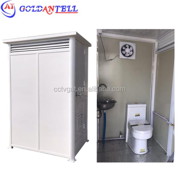Casa de ducha portátil de acero 1.1x1.5x2.3m con depósito de residuos para hospitales