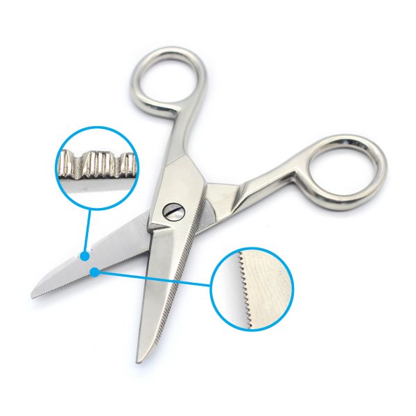 Tesoura de aço inoxidável ideal para aplicações de telecomunicações