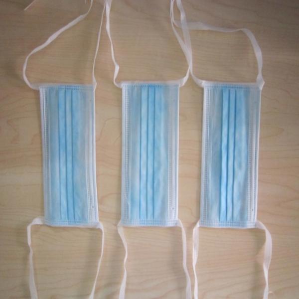 Disposable FFP2 Surgical Face Mask , Blue Earloop Face Mask Non Woven 3 Ply Meicos