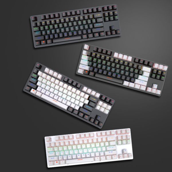 RGB Backlit 87 Key Private Mold Wired Mechanical Keyboard for PC Computer Game
