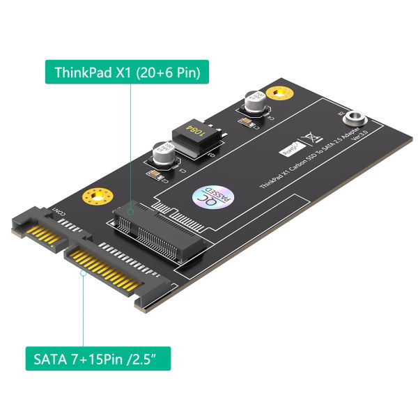 Thinkpad X1 Carbon  20+6 Pin SSD to SATA 2.5  Adapter